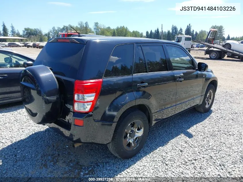 2008 Suzuki Grand Vitara VIN: JS3TD941484103226 Lot: 39927286