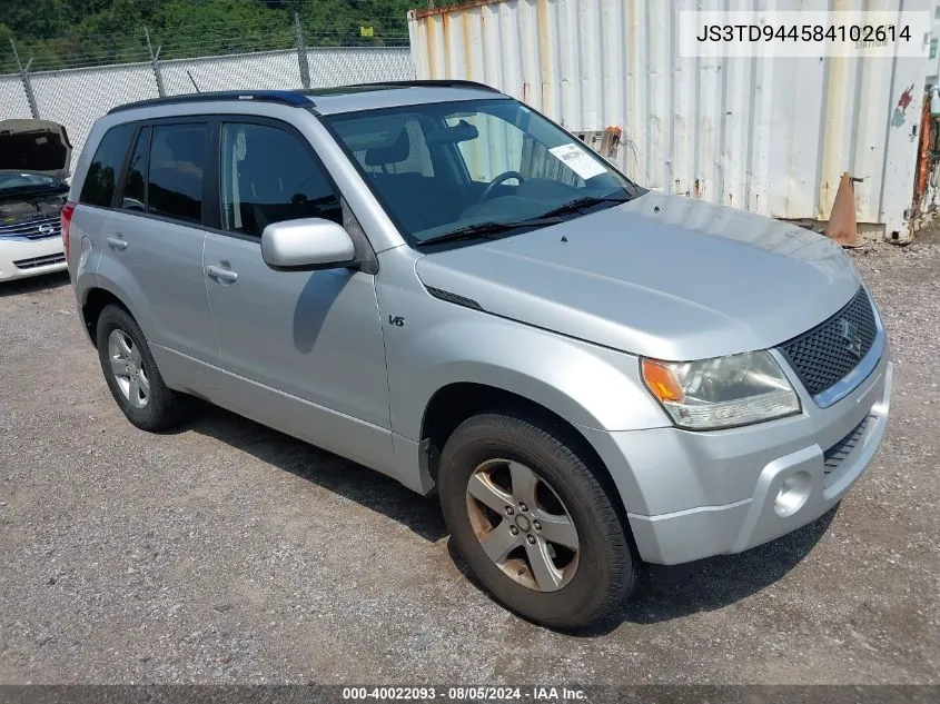 2008 Suzuki Grand Vitara Xsport VIN: JS3TD944584102614 Lot: 40022093