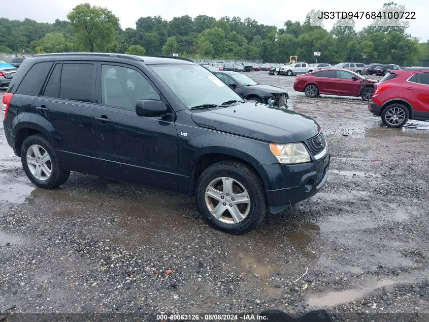 2008 Suzuki Grand Vitara Luxury VIN: JS3TD947684100722 Lot: 40063126