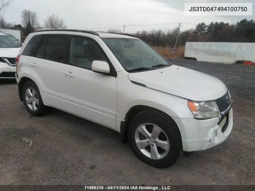 2009 Suzuki Grand Vitara Luxury VIN: JS3TD047494100750 Lot: 11988318