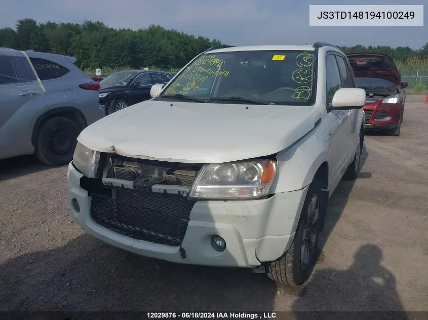 2009 Suzuki Grand Vitara VIN: JS3TD148194100249 Lot: 12029876