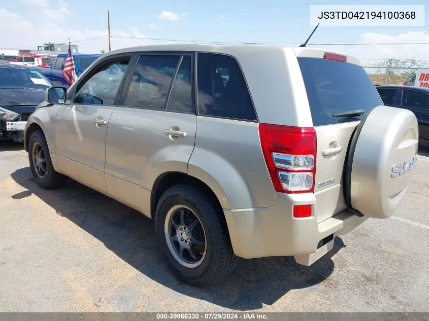 2009 Suzuki Grand Vitara Xsport VIN: JS3TD042194100368 Lot: 39966330