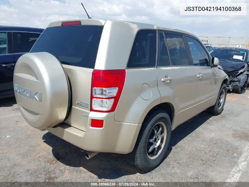 2009 Suzuki Grand Vitara Xsport VIN: JS3TD042194100368 Lot: 39966330