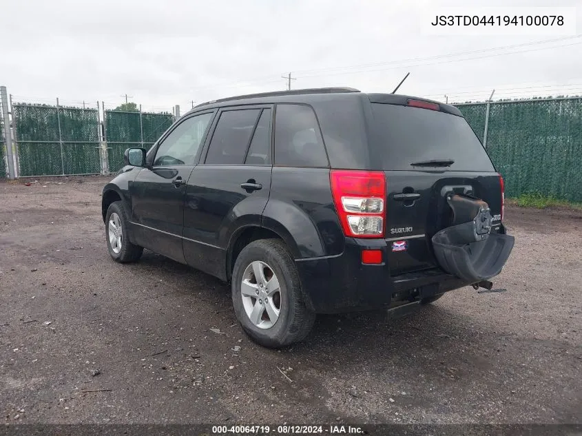 JS3TD044194100078 2009 Suzuki Grand Vitara Xsport