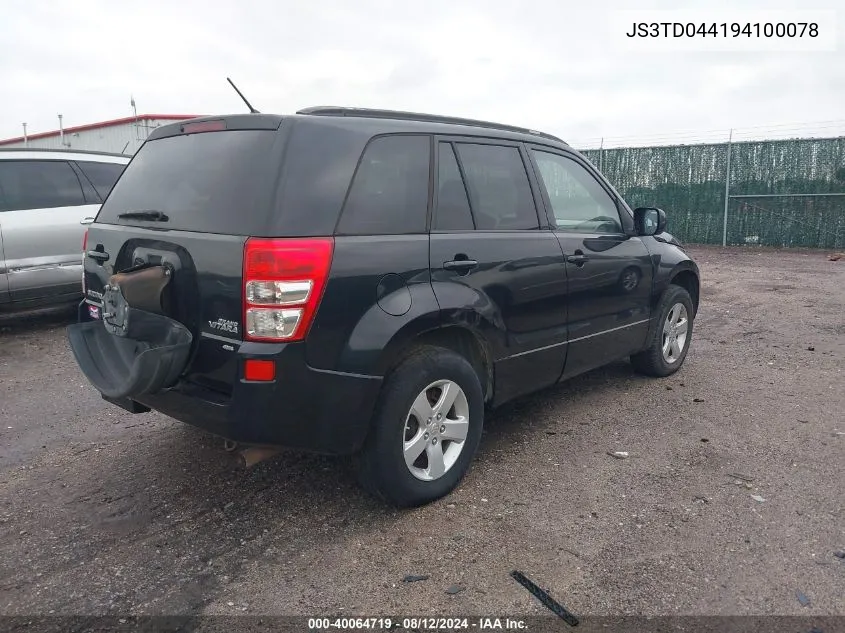 JS3TD044194100078 2009 Suzuki Grand Vitara Xsport