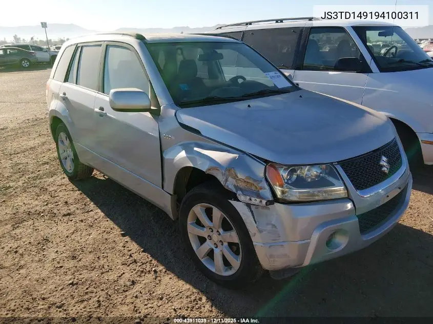 JS3TD149194100311 2009 Suzuki Grand Vitara Luxury V6