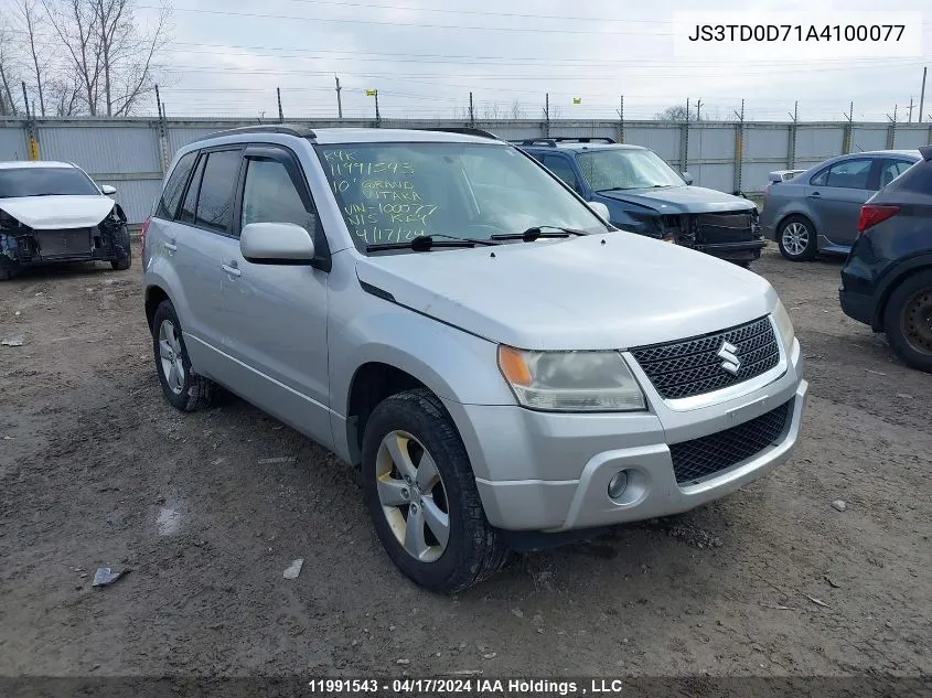 2010 Suzuki Grand Vitara Jlx VIN: JS3TD0D71A4100077 Lot: 11991543