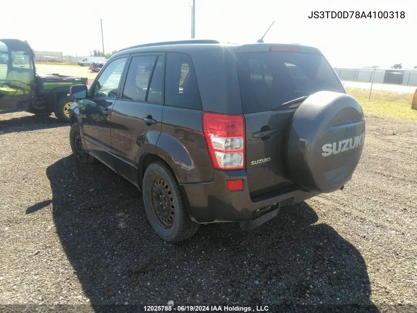 JS3TD0D78A4100318 2010 Suzuki Grand Vitara Jlx