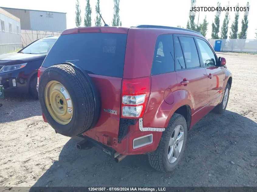 JS3TD0D43A4110051 2010 Suzuki Grand Vitara