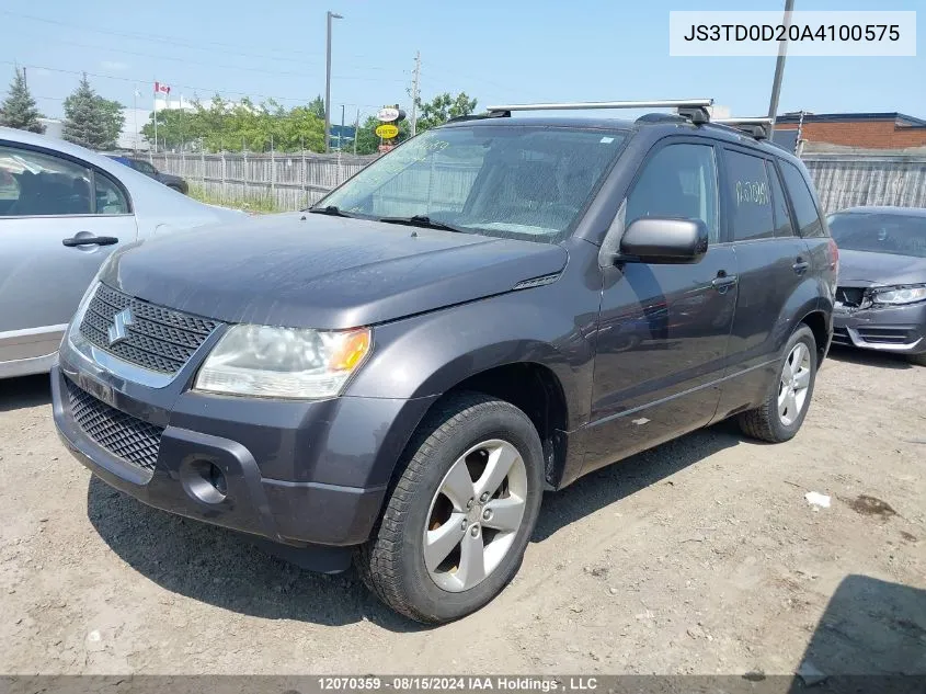 2010 Suzuki Grand Vitara VIN: JS3TD0D20A4100575 Lot: 12070359