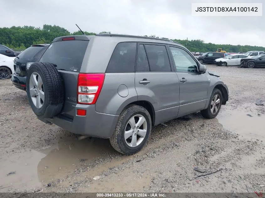 2010 Suzuki Grand Vitara Xsport V6 VIN: JS3TD1D8XA4100142 Lot: 39413233