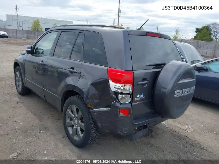 JS3TD0D45B4100364 2011 Suzuki Grand Vitara