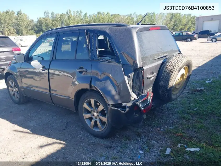 JS3TD0D76B4100853 2011 Suzuki Grand Vitara Jlx