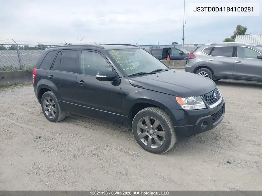 2011 Suzuki Grand Vitara Xsport VIN: JS3TD0D41B4100281 Lot: 12621393
