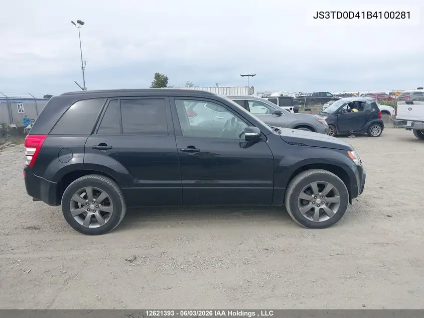 2011 Suzuki Grand Vitara Xsport VIN: JS3TD0D41B4100281 Lot: 12621393