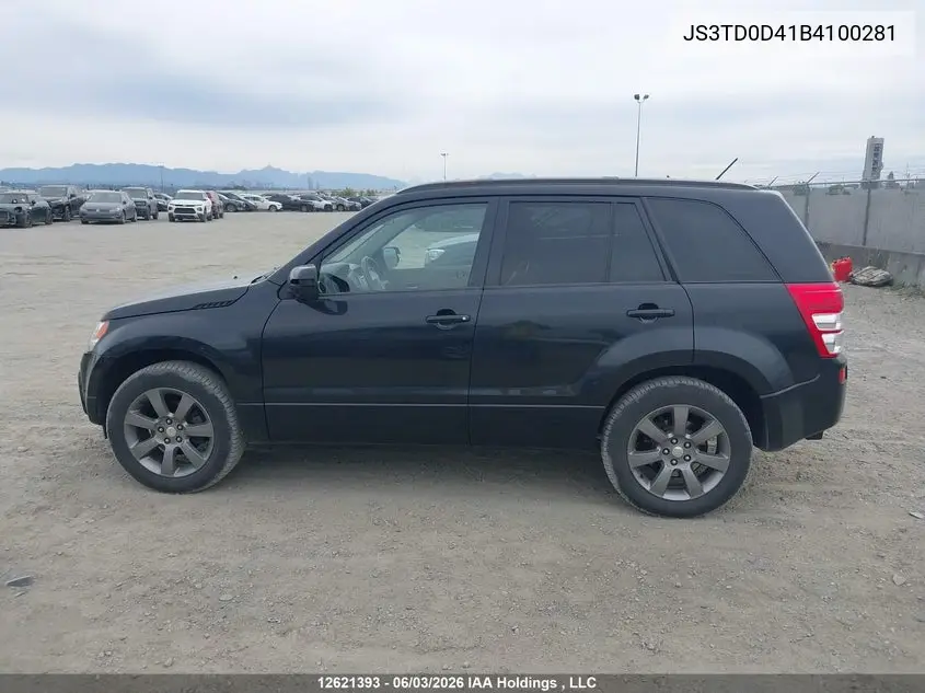 2011 Suzuki Grand Vitara Xsport VIN: JS3TD0D41B4100281 Lot: 12621393