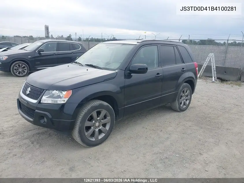 2011 Suzuki Grand Vitara Xsport VIN: JS3TD0D41B4100281 Lot: 12621393