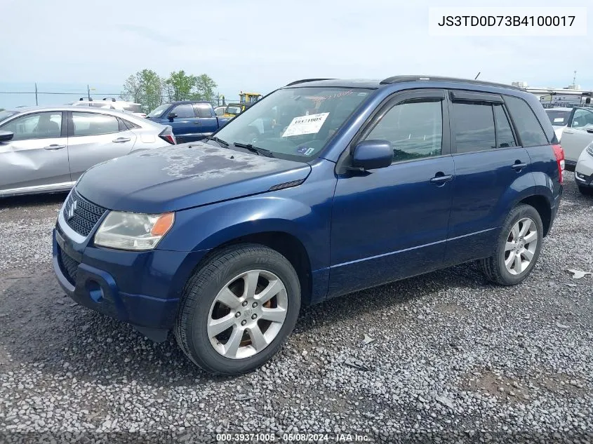 2011 Suzuki Grand Vitara Limited VIN: JS3TD0D73B4100017 Lot: 39371005