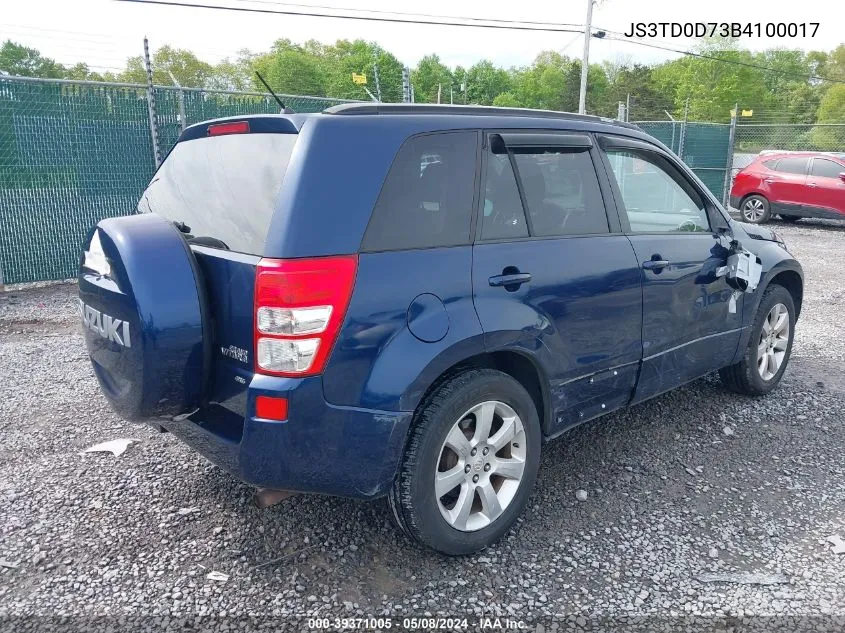 JS3TD0D73B4100017 2011 Suzuki Grand Vitara Limited