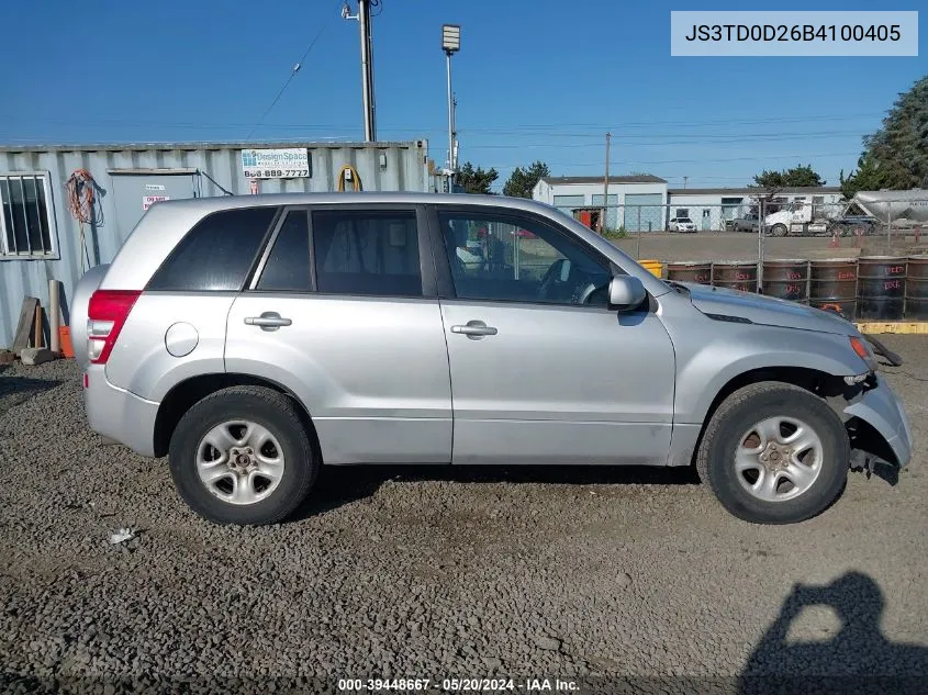 2011 Suzuki Grand Vitara Premium/Premium W/Alloy Wheels VIN: JS3TD0D26B4100405 Lot: 39448667