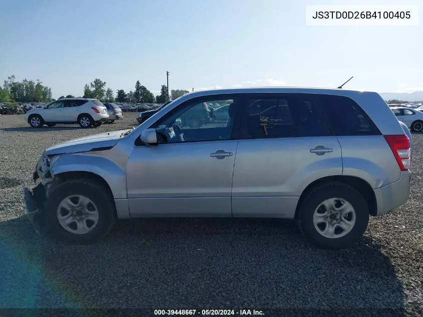 2011 Suzuki Grand Vitara Premium/Premium W/Alloy Wheels VIN: JS3TD0D26B4100405 Lot: 39448667