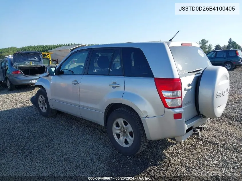 2011 Suzuki Grand Vitara Premium/Premium W/Alloy Wheels VIN: JS3TD0D26B4100405 Lot: 39448667