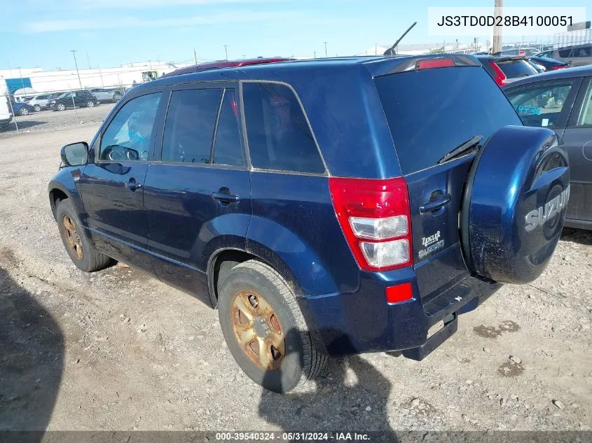 2011 Suzuki Grand Vitara Premium/Premium W/Alloy Wheels VIN: JS3TD0D28B4100051 Lot: 39540324