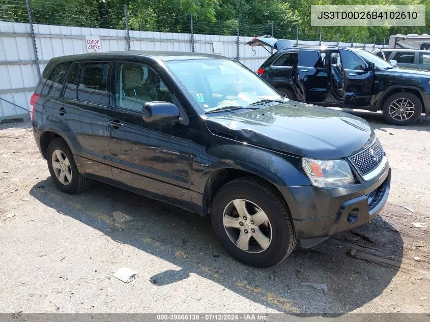 2011 Suzuki Grand Vitara Premium/Premium W/Alloy Wheels VIN: JS3TD0D26B4102610 Lot: 39866138