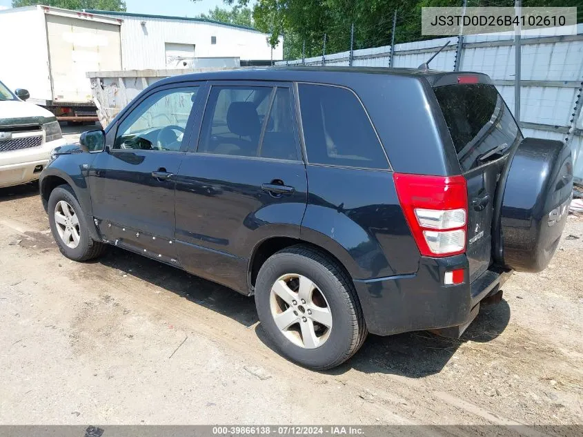 2011 Suzuki Grand Vitara Premium/Premium W/Alloy Wheels VIN: JS3TD0D26B4102610 Lot: 39866138