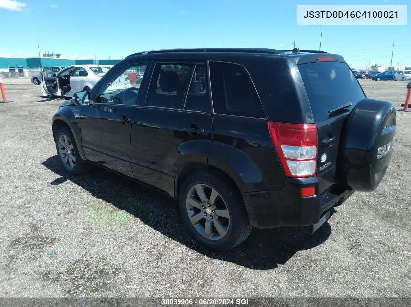 2012 Suzuki Grand Vitara Xsport VIN: JS3TD0D46C4100021 Lot: 30039906