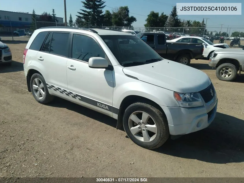 JS3TD0D25C4100106 2012 Suzuki Grand Vitara Jx/Urban