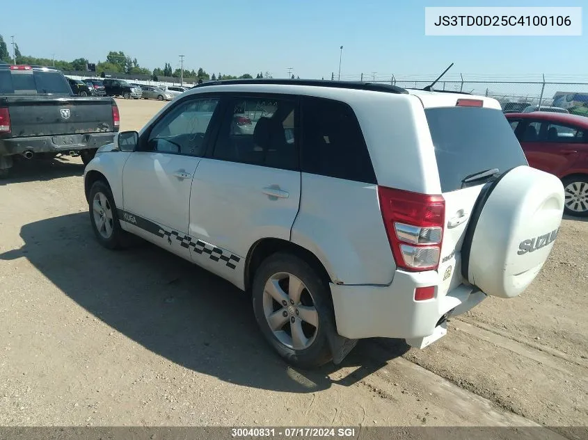 JS3TD0D25C4100106 2012 Suzuki Grand Vitara Jx/Urban