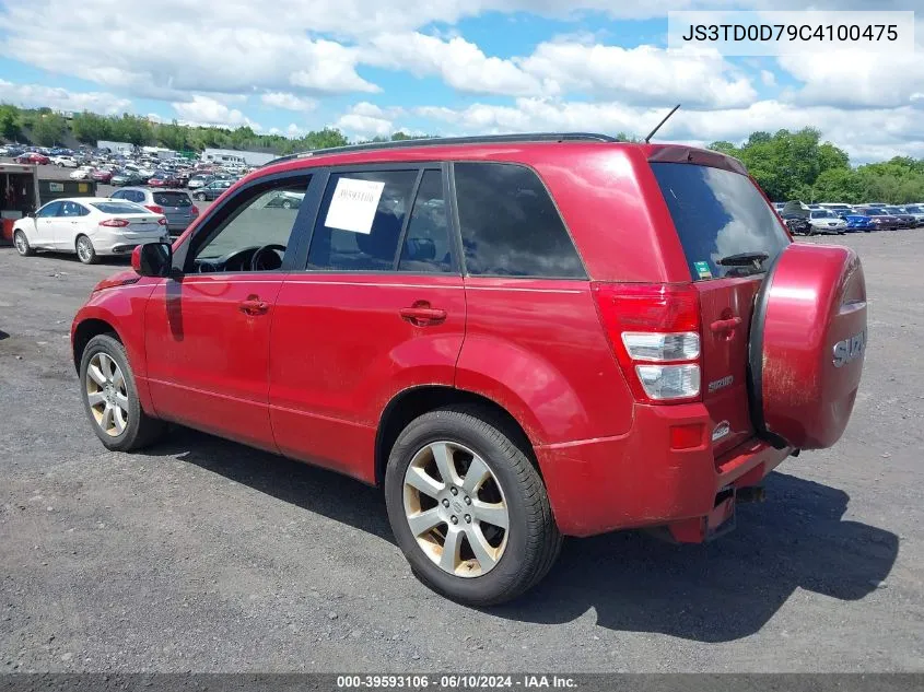 2012 Suzuki Grand Vitara Limited VIN: JS3TD0D79C4100475 Lot: 39593106