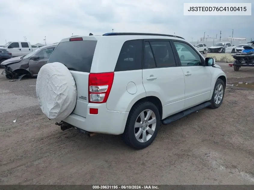 2012 Suzuki Grand Vitara Limited VIN: JS3TE0D76C4100415 Lot: 39631195