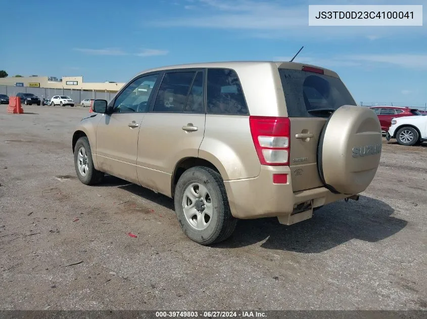 2012 Suzuki Grand Vitara Premium VIN: JS3TD0D23C4100041 Lot: 39749803