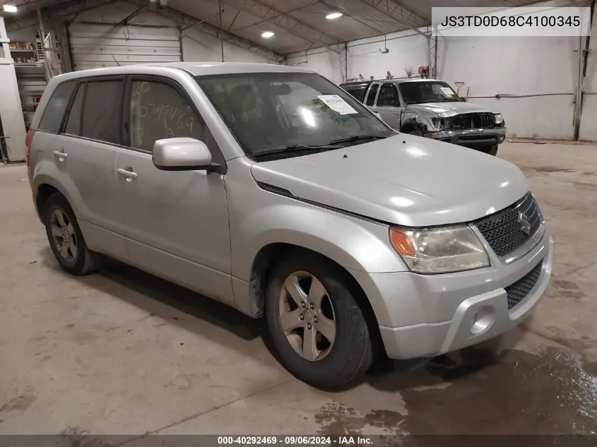 2012 Suzuki Grand Vitara Premium VIN: JS3TD0D68C4100345 Lot: 40292469