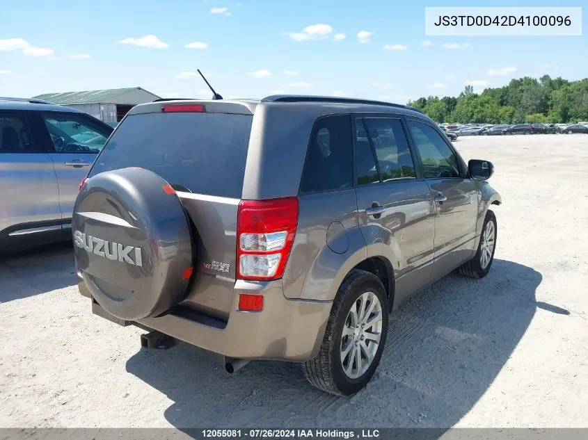 2013 Suzuki Grand Vitara VIN: JS3TD0D42D4100096 Lot: 12055081