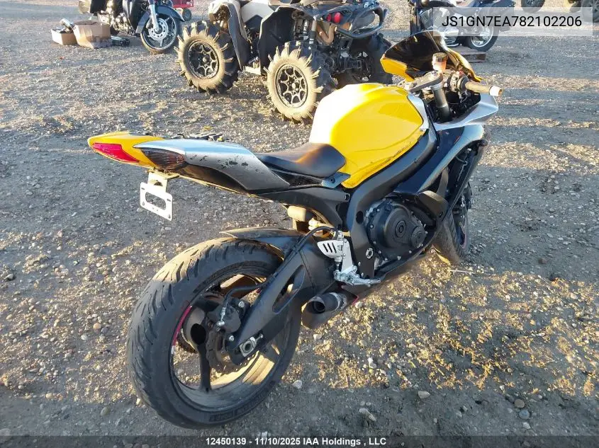 JS1GN7EA782102206 2008 Suzuki Gsx-R600