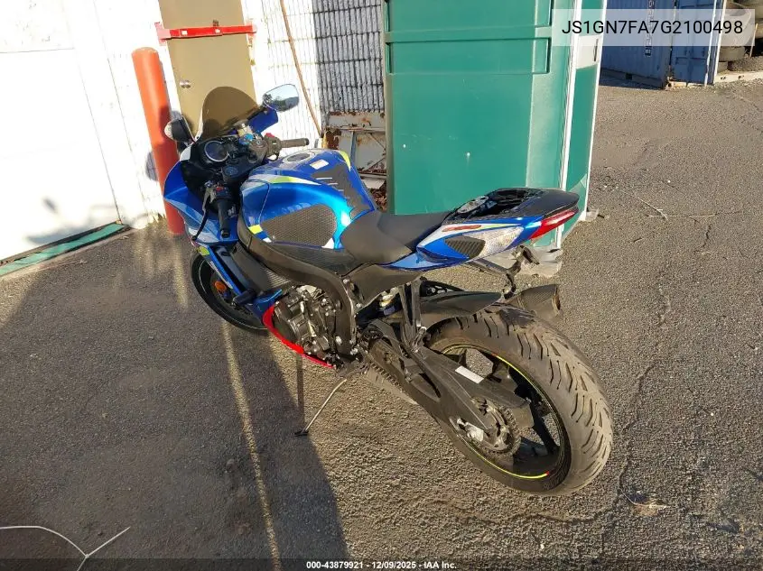 JS1GN7FA7G2100498 2016 Suzuki Gsx-R600