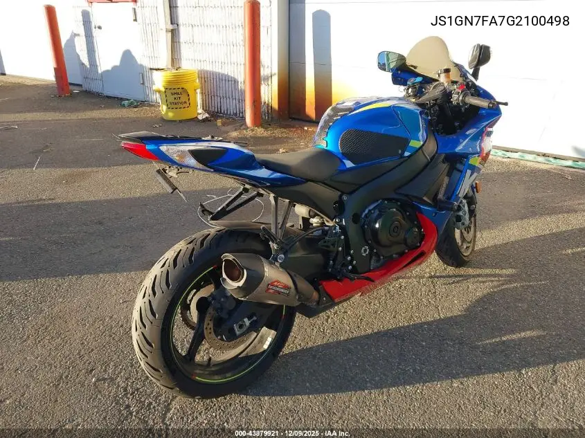 JS1GN7FA7G2100498 2016 Suzuki Gsx-R600