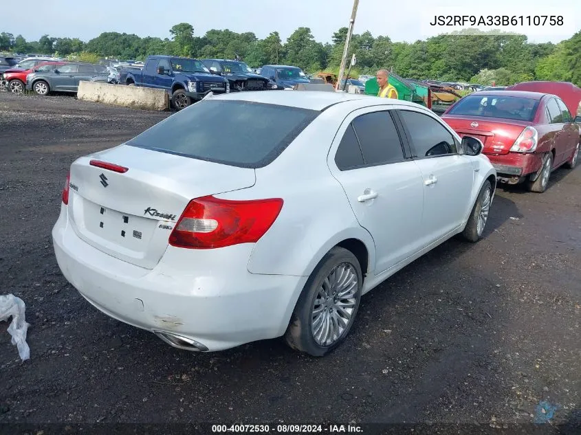 2011 Suzuki Kizashi Se VIN: JS2RF9A33B6110758 Lot: 40072530