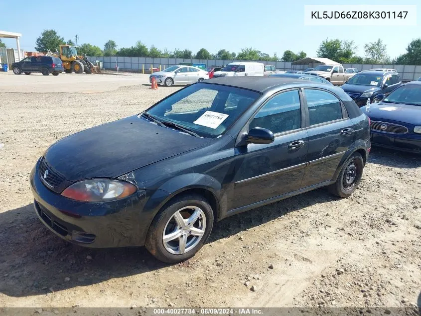 2008 Suzuki Reno VIN: KL5JD66Z08K301147 Lot: 40027784