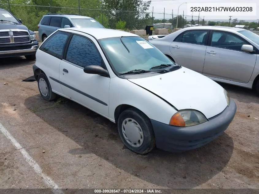 1998 Suzuki Swift Ga/Dlx VIN: 2S2AB21H7W6603208 Lot: 39928547