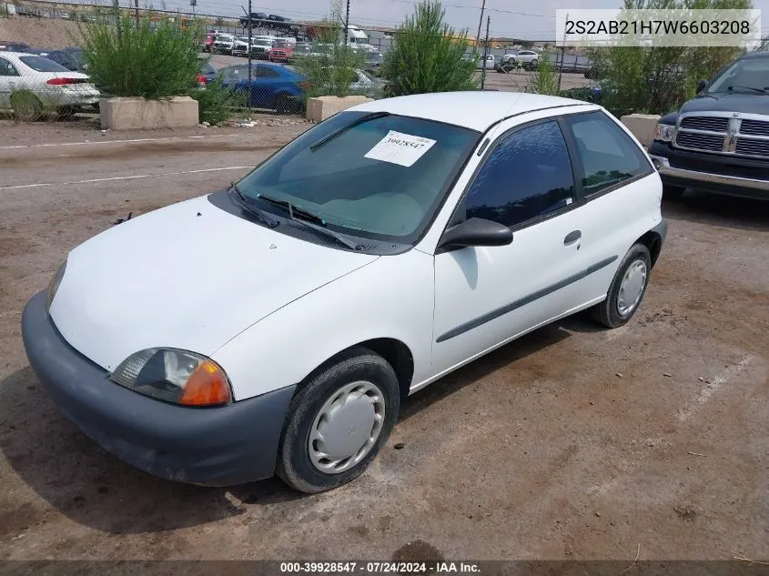 1998 Suzuki Swift Ga/Dlx VIN: 2S2AB21H7W6603208 Lot: 39928547