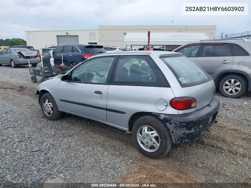 2000 Suzuki Swift Ga/Gl VIN: 2S2AB21H8Y6603902 Lot: 39538448