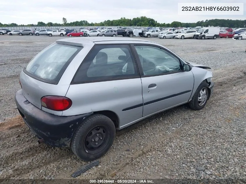 2000 Suzuki Swift Ga/Gl VIN: 2S2AB21H8Y6603902 Lot: 39538448