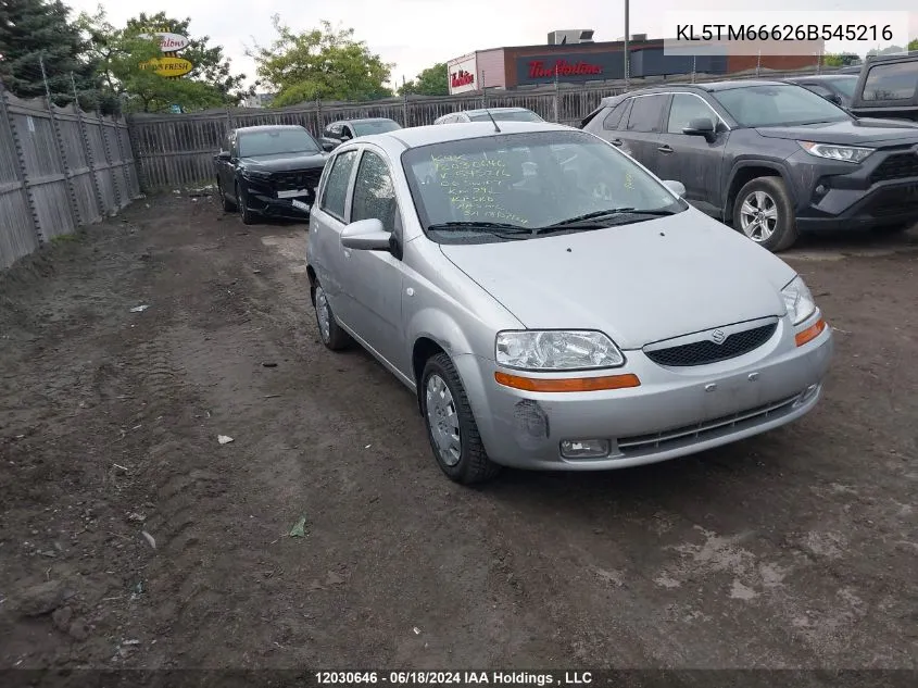 2006 Suzuki Swift + VIN: KL5TM66626B545216 Lot: 12030646