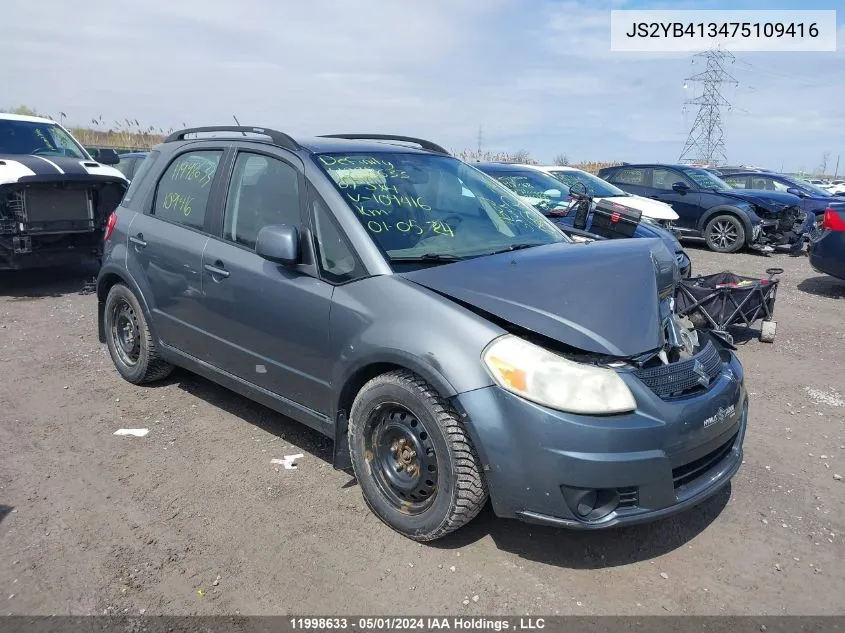 2007 Suzuki Sx4 VIN: JS2YB413475109416 Lot: 11998633