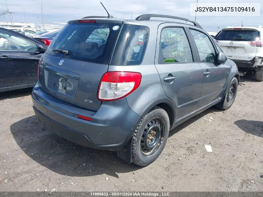 2007 Suzuki Sx4 VIN: JS2YB413475109416 Lot: 11998633