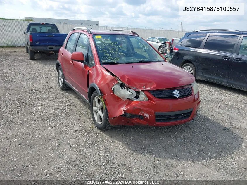 2007 Suzuki Sx4 VIN: JS2YB415875100557 Lot: 12036827